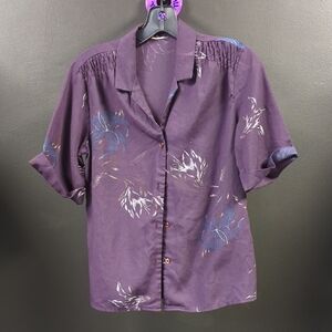 Purple Floral Shirt
